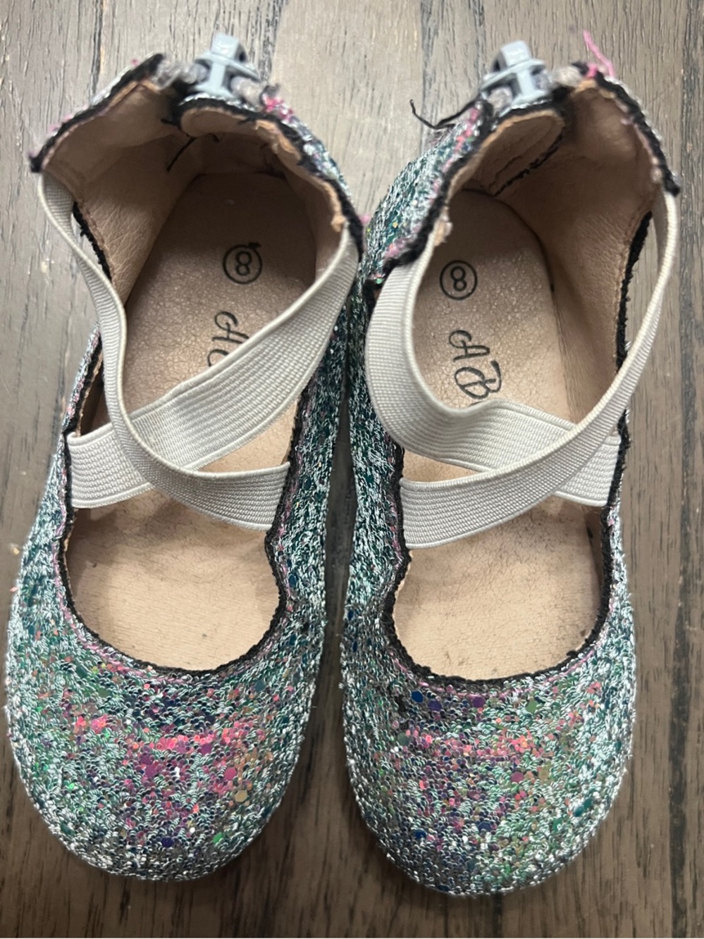 A Bear Co glitter & Shimmer ballet flats size 8